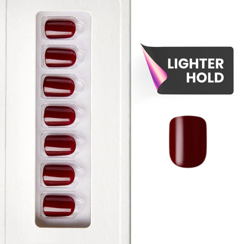 Deep Wine - Squoval Weekender Press On Manicure