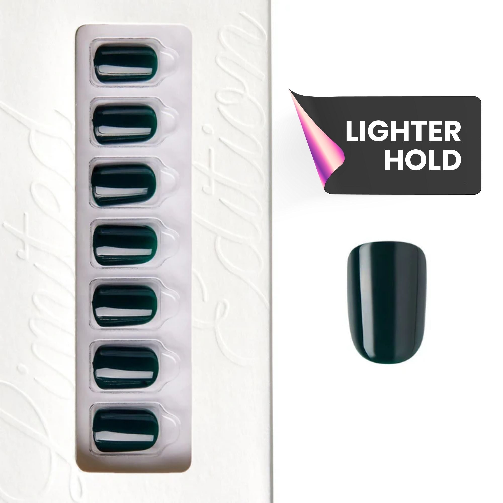 Forest Green - Squoval Weekender Press on Manicure