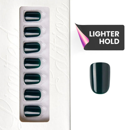 Forest Green - Squoval Weekender Press on Manicure