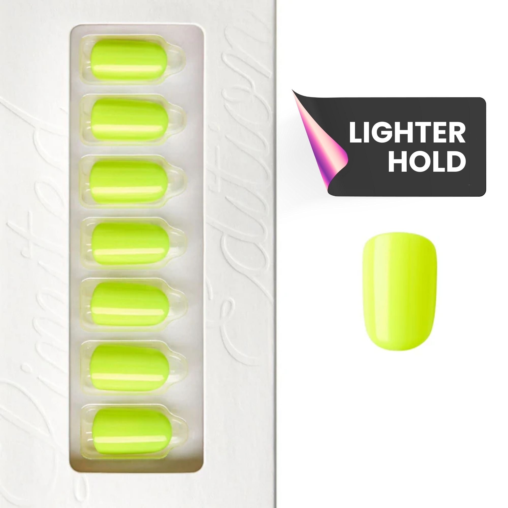 Glowing Yellow - Squoval Weekender Press On Manicure