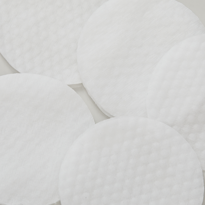 Close-up of glow peel pads with a subtle pattern