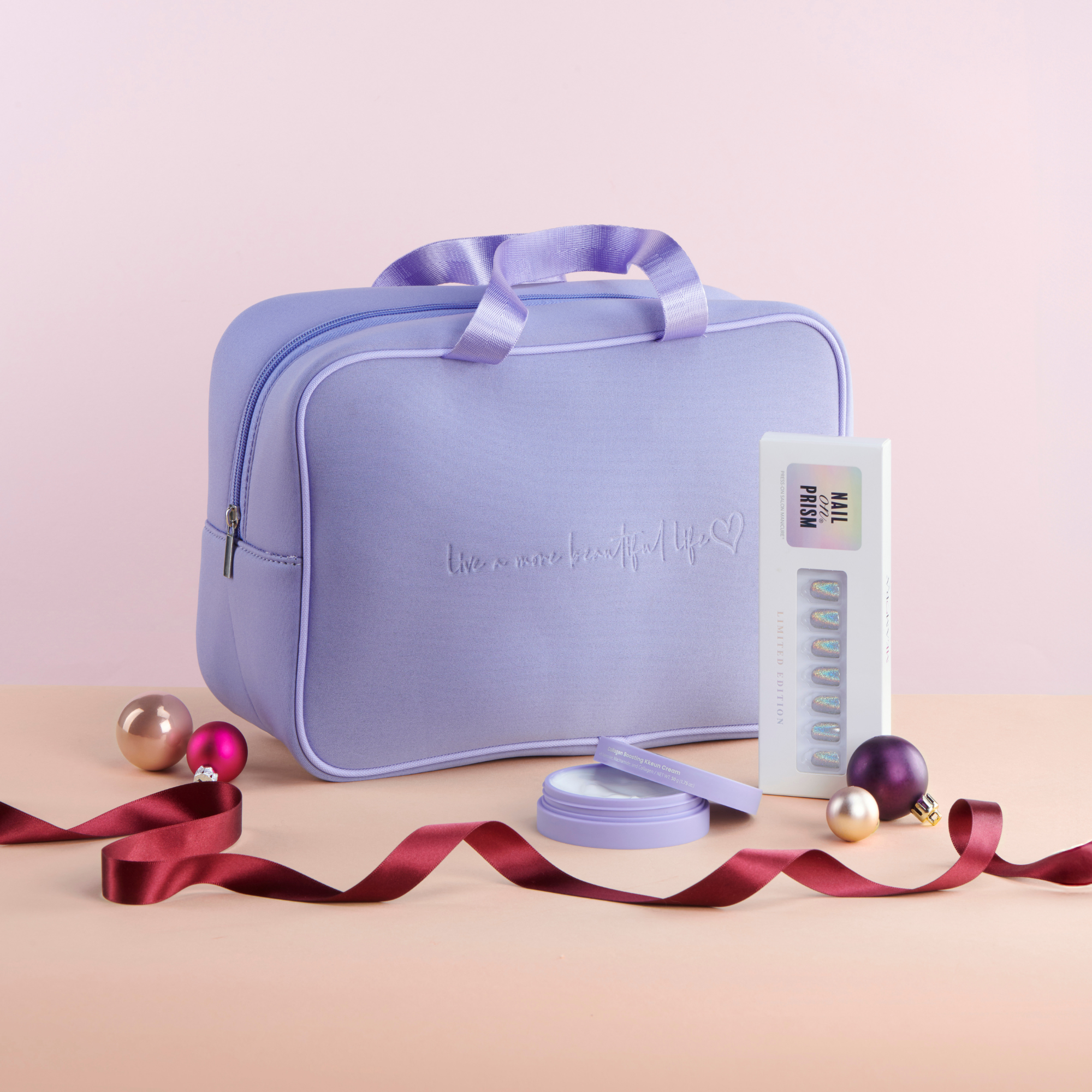 Lilac Bag with Kkeun Cream and Nail On Hypnotic. Free when you spend £55 or more online. Exclusions apply.