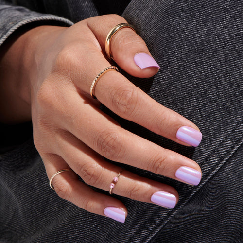 Mischievous - Short Squoval Mirror Prism Nail On Press On Manicure