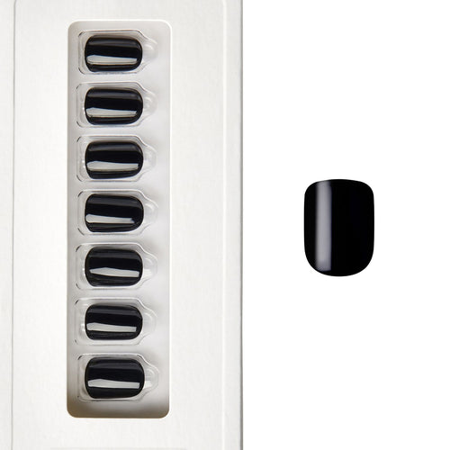 True Black - Squoval Weekender Press On Manicure