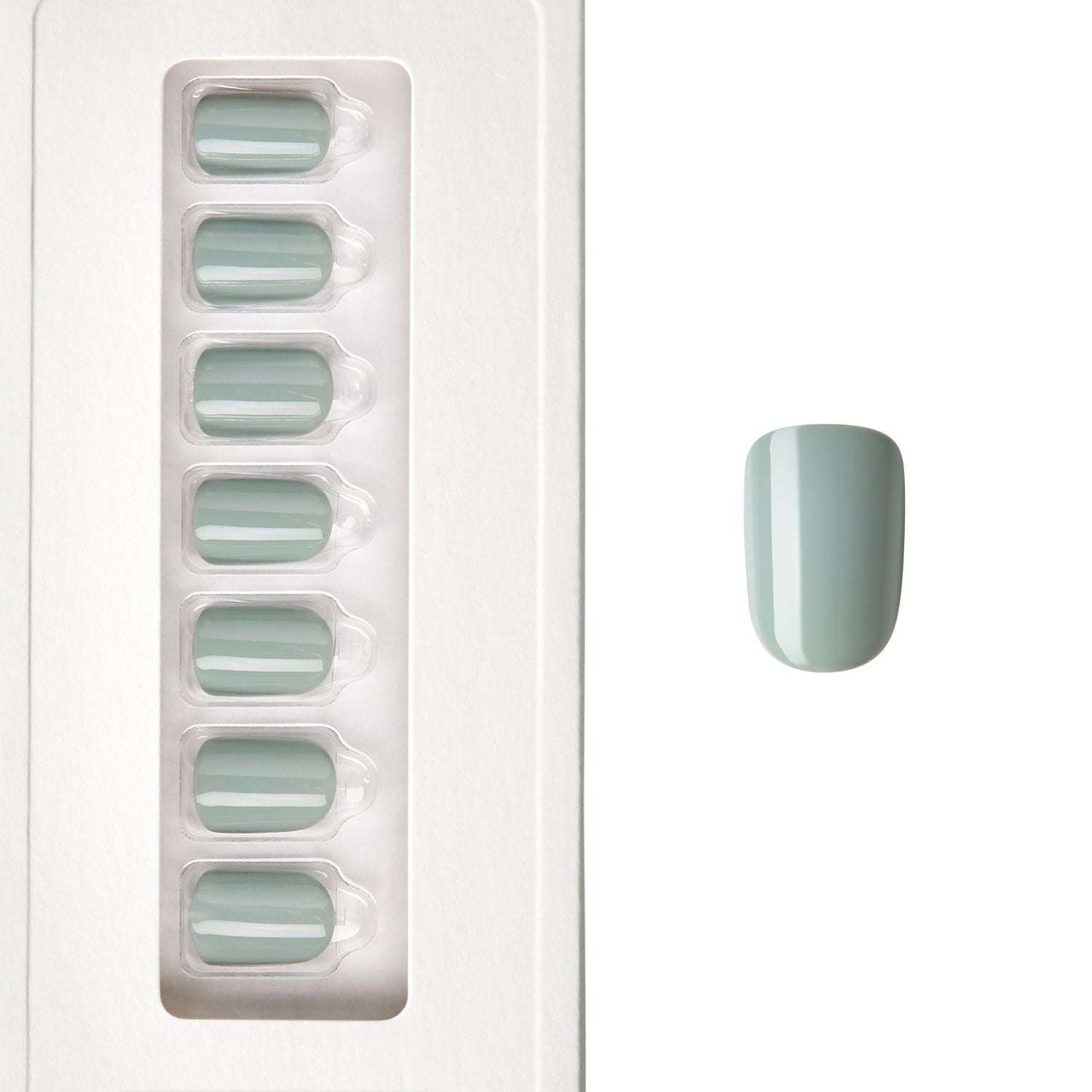 Sage Green - Squoval Weekender Press On Manicure