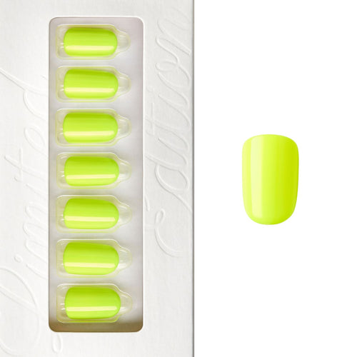 Glowing Yellow - Squoval Weekender Press On Manicure