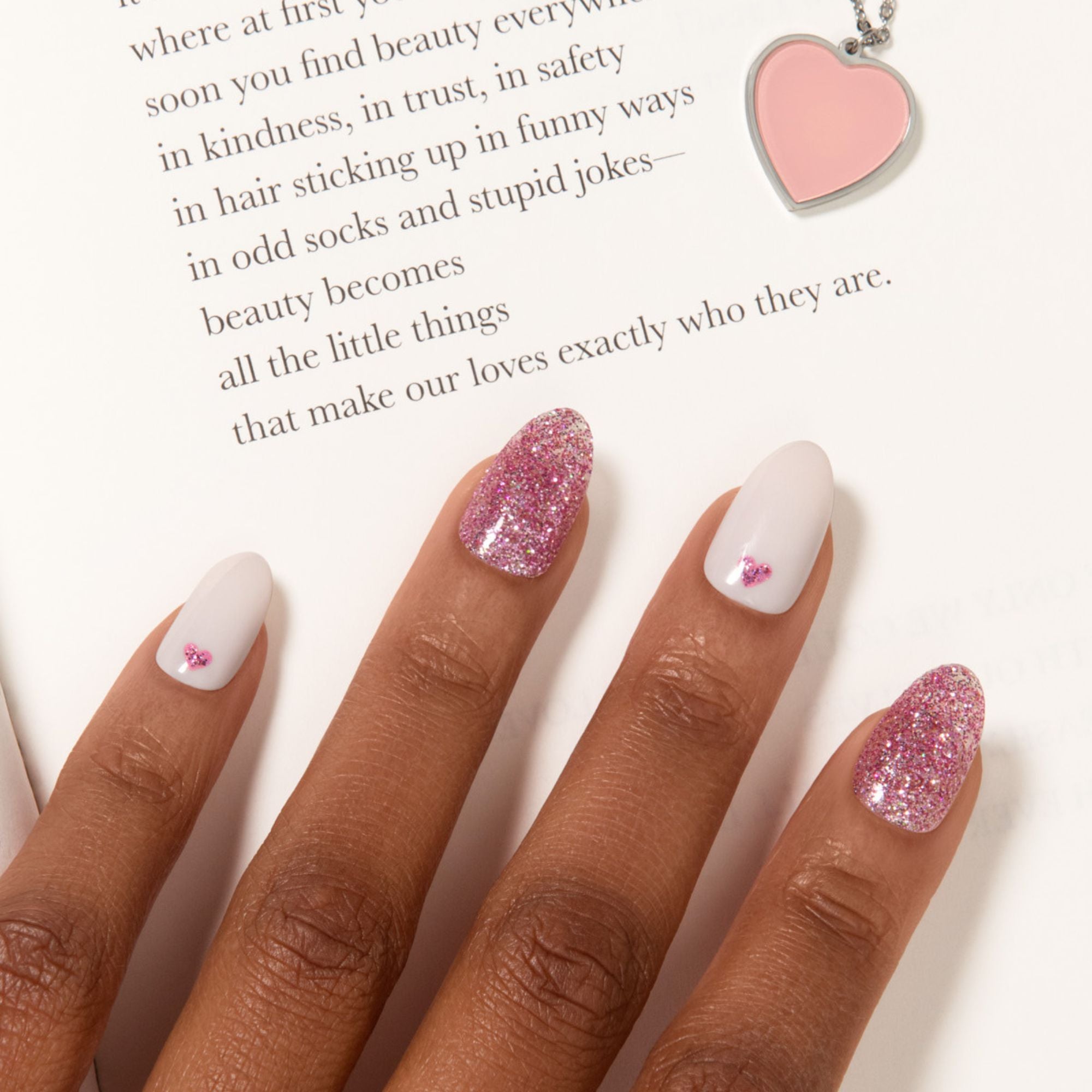 PS I Love You - Medium Almond Nail On Press On Manicure