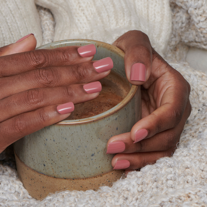 Pink Spice - Short Squoval Nail On Press On Manicure