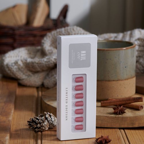 Pink Spice - Short Squoval Nail On Press On Manicure