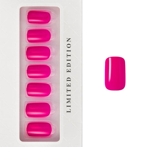 Positively Pink - Medium Squoval Press On Manicure