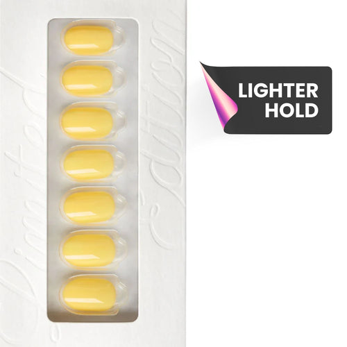 Powder Yellow - Oval Weekender Press On Manicure