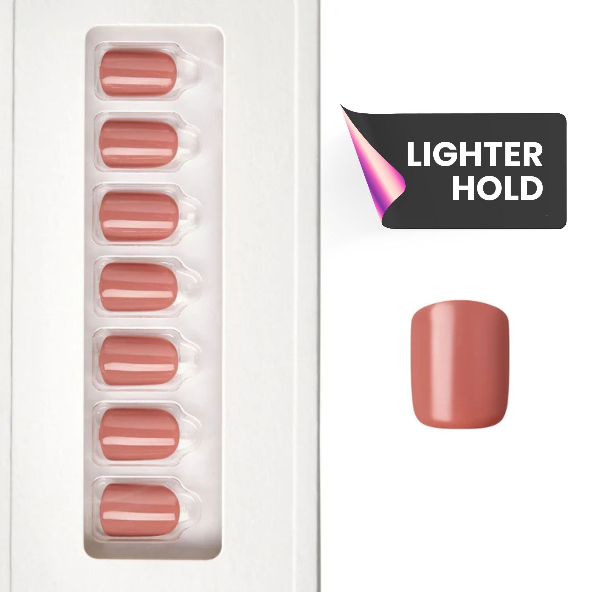 Rosy Neutral - Squoval Weekender Press On Manicure