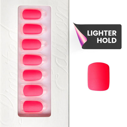 Striking Pink - Squoval Weekender Press on Manicure