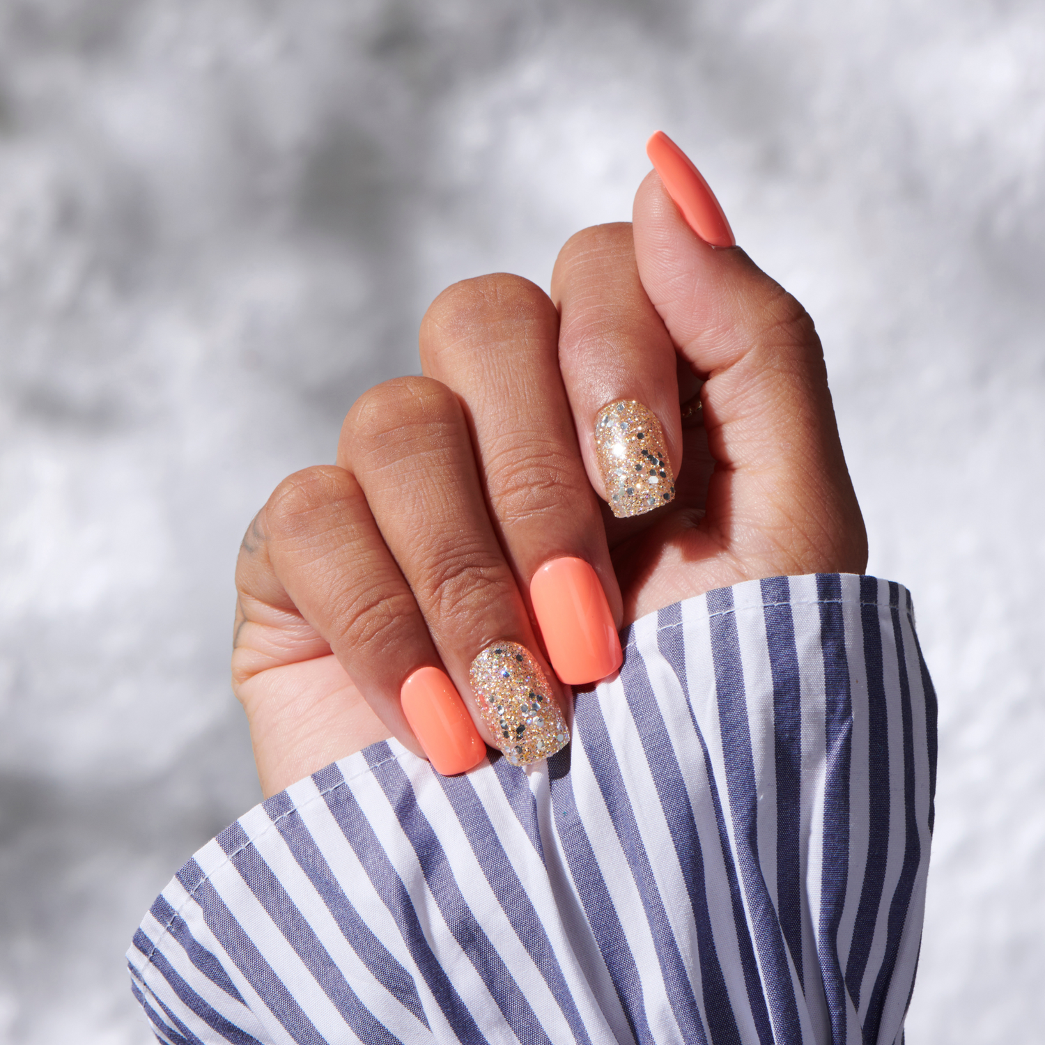 Whimsical - Medium Squoval Nail On Press On Manicure