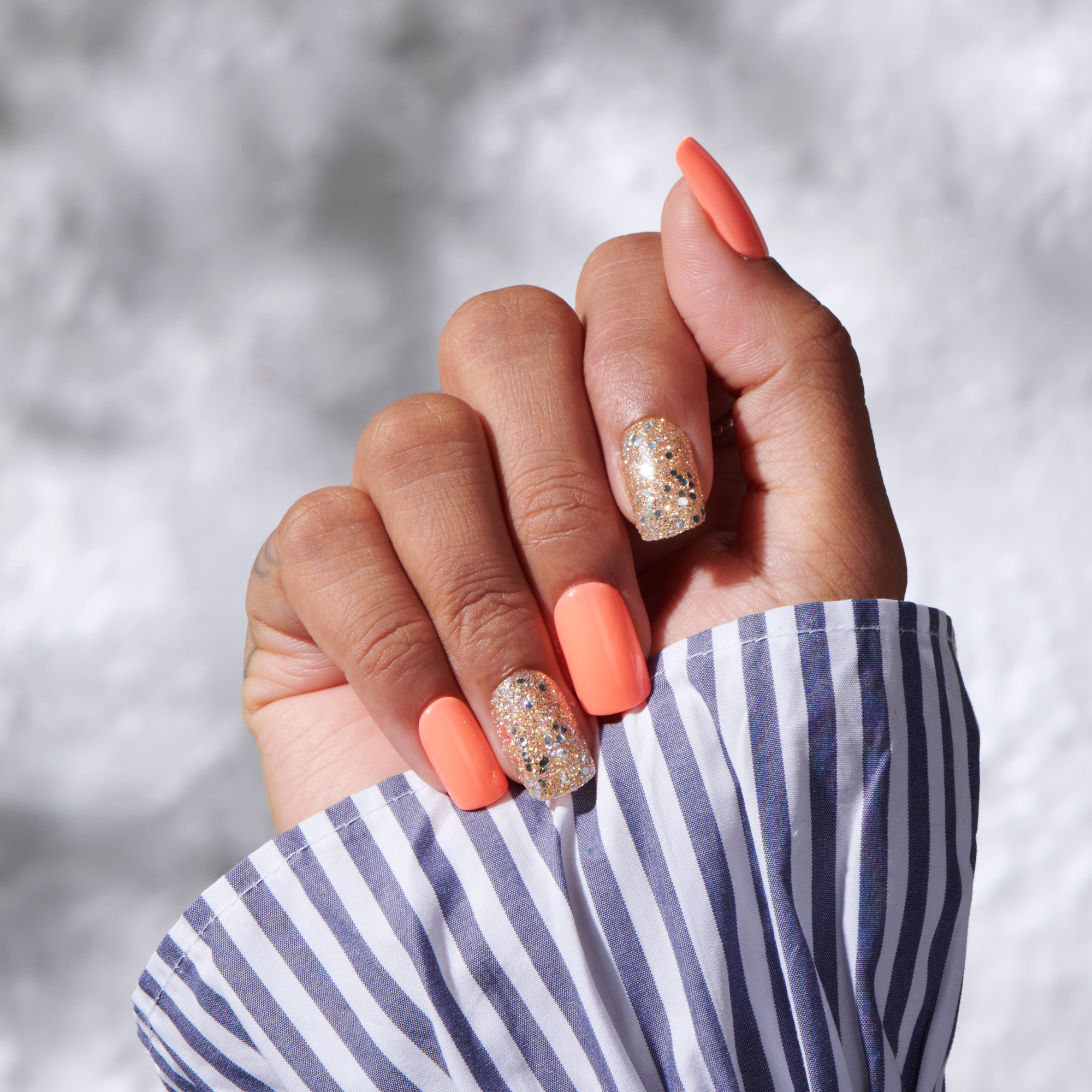 Whimsical - Medium Squoval Nail On Press On Manicure