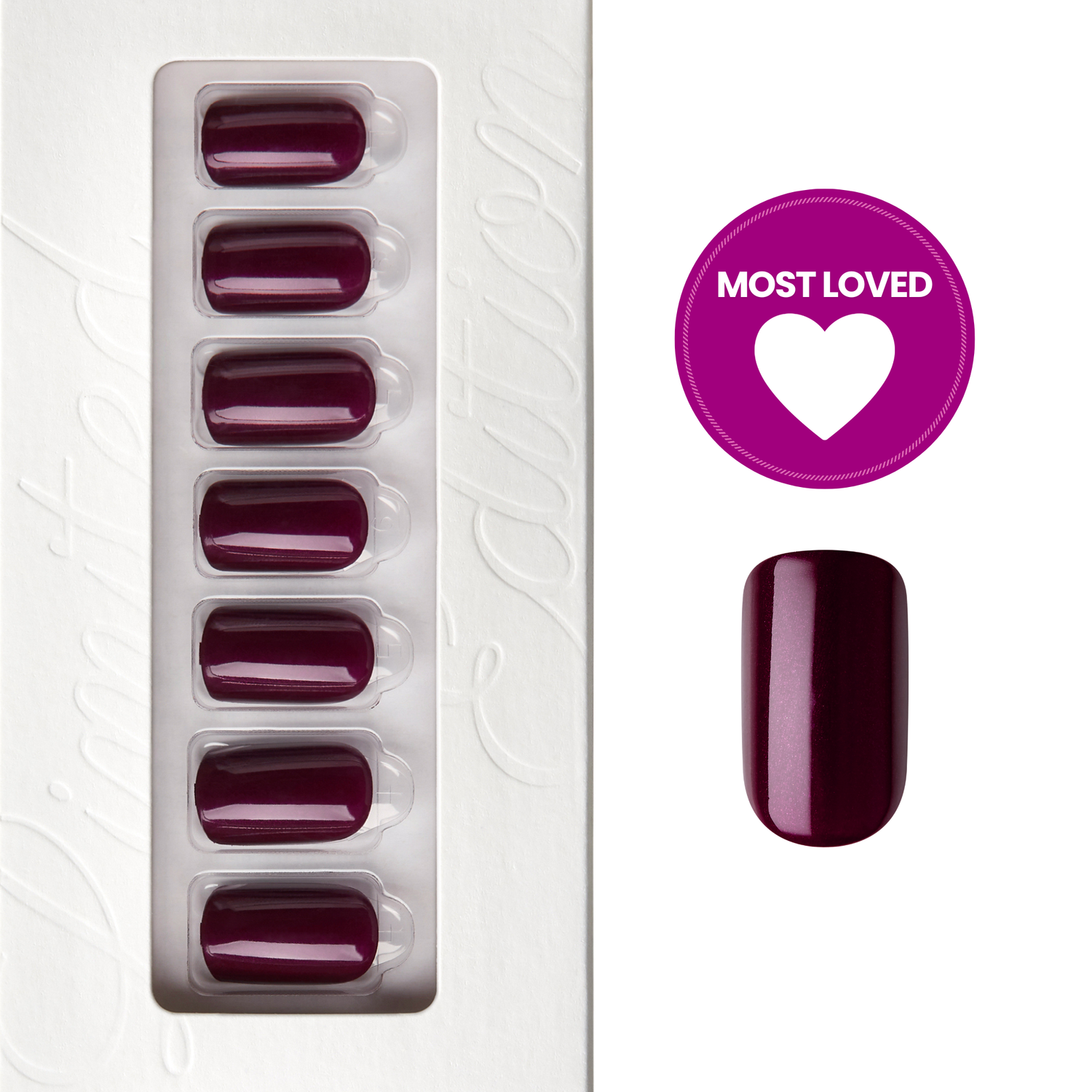 Bordeaux Red - Medium Squoval Nail On Press On Manicure